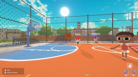 Multiplayer team setup on the Squad Dunk court.